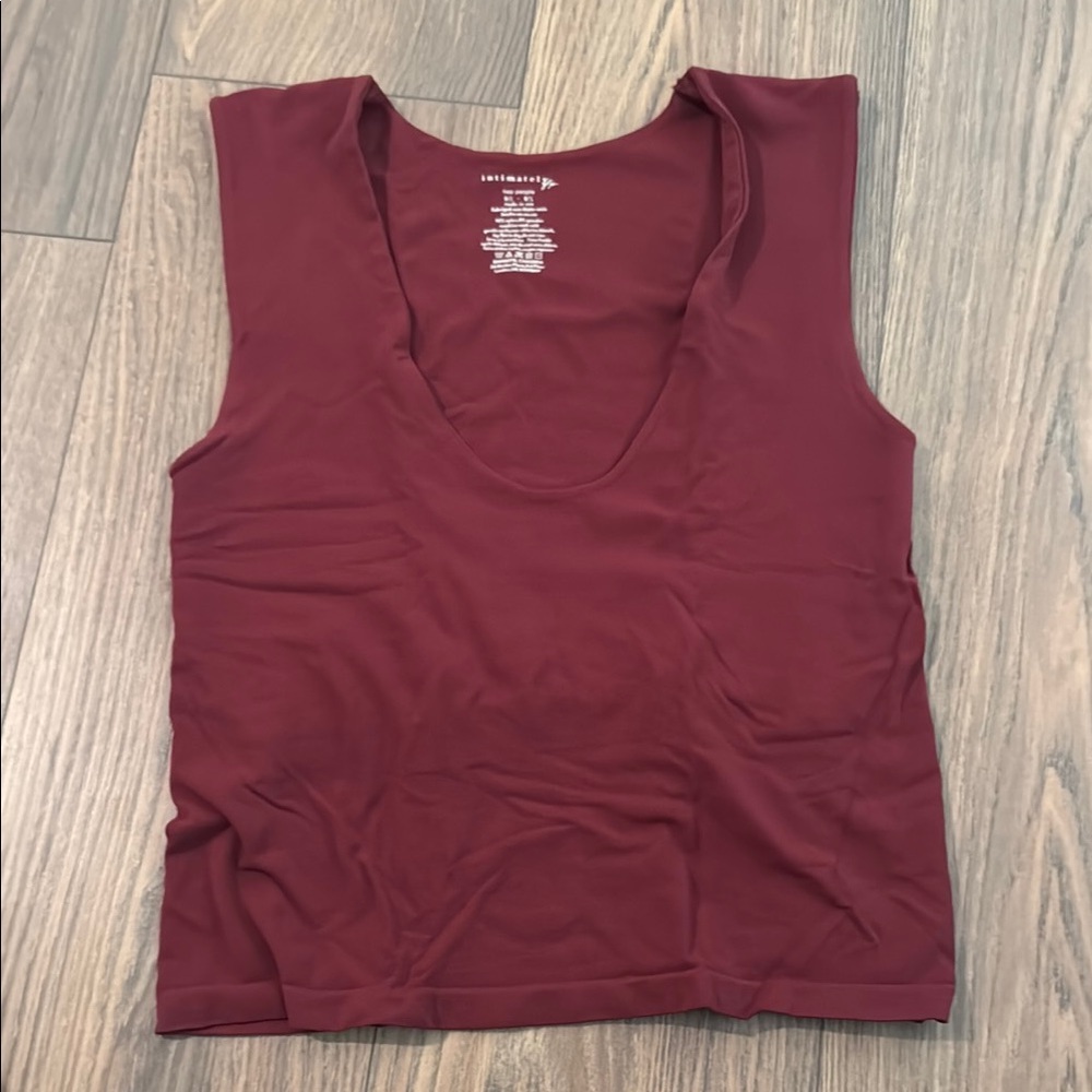 Women's Burgundy Free people intimately stretch tank top. Size M/L.
